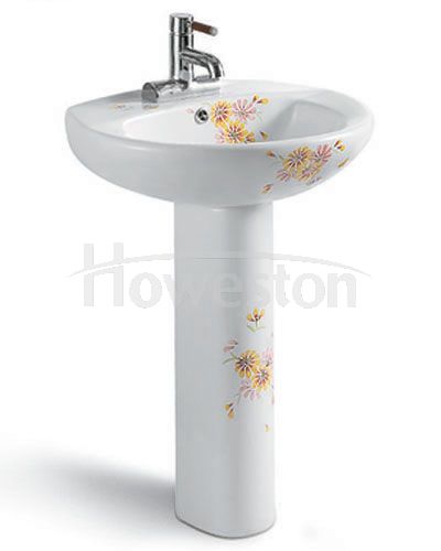Kumme med piedestal (håndvask) 604 C02 blomst