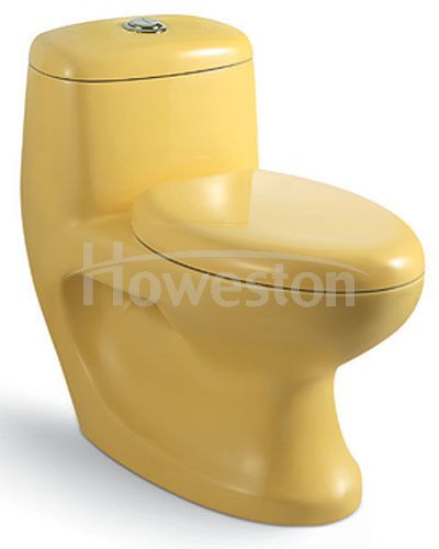 Toilette monobloc à fond creux 9070 Jaune