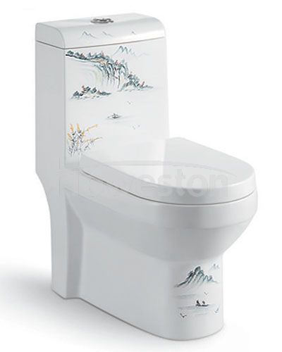 Sifonisk toilet i et stykke 9131 C06 landskab