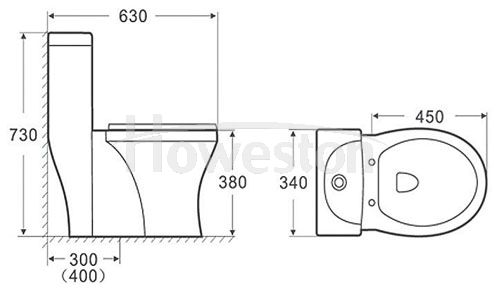 Siphonic de una sola pieza baño 9152