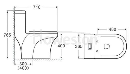 Excess eddy One-piece Closet 9153 toilet