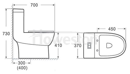 Excess eddy One-piece Closet 9159 toilet